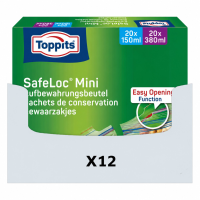 12X Toppits Safeloc Mini Zip Zakjes 40 stuks