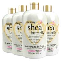 4X Treaclemoon Bad en Douchegel Creamy Shea Butterfly 500 ml