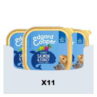 11X Edgard & Cooper Kuipje Vers Vlees Hondenvoer Zalm   Kalkoen 150 gr