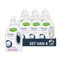 6X Neutral Vloeibaar Wasmiddel Wol & Fijn 20 Wasbeurten 1 liter
