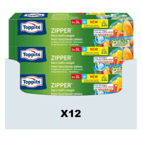 12X Toppits Zipper Multi Functionele Zakken 3 liter 8 stuks