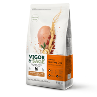 4X Vigor & Sage Hondenvoer Sport en Actief Ginseng 2 kg