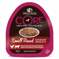 12X Wellness Core Hondenvoer Small Savoury Medleys Kip   Rund 85 gr