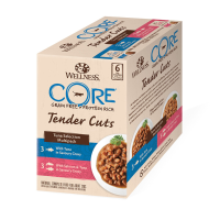 4X Wellness Core Kattenvoer Tender Cuts Selection 6 pack Tonijn 6 x 85 gr