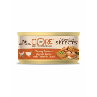 Wellness Core Kattenvoer Signature Selects Chunky Kip   Kalkoen 79 gr
