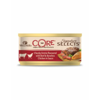 24X Wellness Core Kattenvoer Signature Selects Chunky Kip   Rund 79 gr