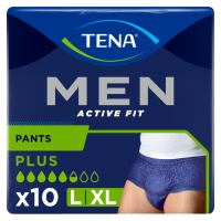 4X TENA Men Active Fit Pants Plus L/XL 10 stuks