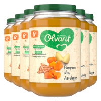 6X Olvarit Maaltijd 6m Pompoen Kip Aardappel 200 gr