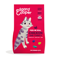 4X Edgard & Cooper Kattenvoer Senior Kip   Kalkoen 2 kg