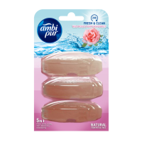1+1 Gratis: Ambi Pur Toiletblok Navulling Wilde Roos & Grapefruit 3 stuks