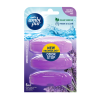 1+1 Gratis: Ambi Pur Toiletblok Navulling Lavendel & Rozemarijn 3 stuks