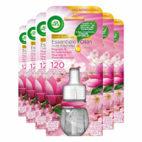 6X Air Wick Elektrische Luchtverfrisser Navulling Magnolia & Kersenbloesem 19 ml