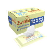 Zwitsal Water & Care Babydoekjes met Zwitsalgeur 12x52 = 624 stuks