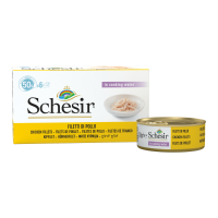 8X Schesir Kattenvoer Kipfilet   Rijst 6 x 50 gr