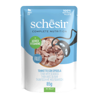 12X Schesir Kattenvoer Tonijn   Zeebaars in Gelei 85 gr