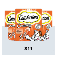 11X Catisfactions Kattensnack Kip Creamy 4 x 10 gr