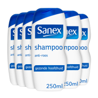 6X Sanex Shampoo Anti Roos 250 ml