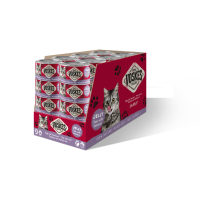 24X Voskes Kattenvoer Nat Tonijn met Zeebaars 85 gr