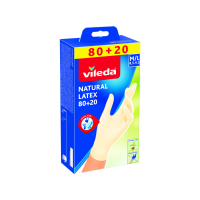 12X Vileda Natural Latex Handschoenen 100 Stuks