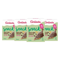 4X Gerlinea Crusty Snack Pure Chocolade 6 x 102 gr