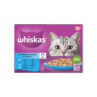 Whiskas 7+ Vis Selectie in Gelei Maaltijdzakjes Multipack 12 x 85 gr