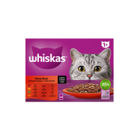 Whiskas 1+ Classic Selectie in Saus Maaltijdzakjes Multipack 24 x 85 gr
