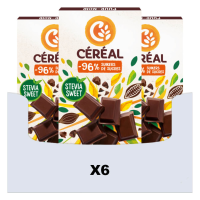 6X Céréal Chocoladetablet Puur 85 gr