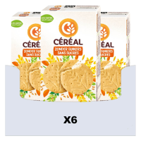 6X Céréal Zandkoekjes Natuur Suikervrij 132 gr