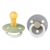 2X Bibs Fopspeen Maat 2 6 18 mnd Glow Sage Cloud 2 stuks