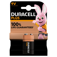 10X Duracell Alkaline Batterijen Plus 100 9V