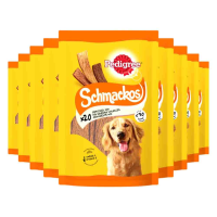 9X Pedigree Schmackos Hondensnacks Gevogelte Mix 144 gr