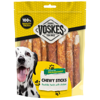 2X Voskes Hondensnack Sticks Kip 17 cm 12 stuks