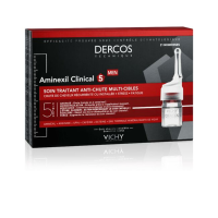 3X Vichy Dercos Aminexil Clinical 5 Man Anti Haaruitval Ampullen 21 stuks