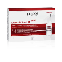 3X Vichy Dercos Aminexil Clinical 5 Vrouw Anti Haaruitval Ampullen 21 stuks