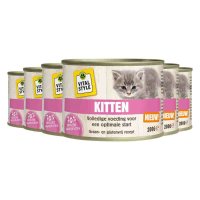 6X Vitalstyle Kattenvoer Blik Kitten 200 gr