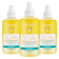 3X Vichy Capital Soleil Hydraterend Zonbeschermend Water SPF 50 200 ml