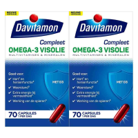 2X Davitamon Compleet Omega 3 Visolie 70 capsules
