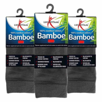 3X Lucovitaal Bamboe Sok Lang Antraciet Maat 43 46 1 paar