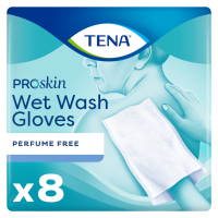 3X TENA Proskin Wet Wash Gloves Zonder Parfum 8 stuks