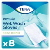 TENA Proskin Wet Wash Gloves Mild Geparfumeerd 8 stuks