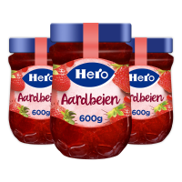 3X Hero Jam Aardbeien 600 gr