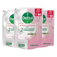 3X Dettol Refill Handzeep Sensitive 500 ml