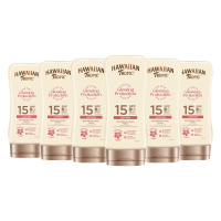 6X Hawaiian Tropic Zonnebrand Lotion Glowing Protection SPF 15 180 ml