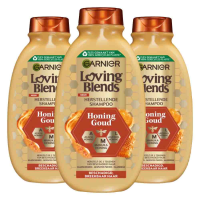 3X Garnier Loving Blends Honing Goud Shampoo 300 ml