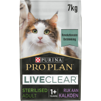 Pro Plan Kattenvoer Droog LiveClear Sterilised Adult 1+ Kalkoen 7 kg
