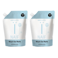 2X Naif Baby & Kids Wasgel Navulverpakking 500 ml
