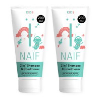 2X Naif Kids 2 in 1 Shampoo & Conditioner 200 ml