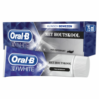 Oral B Tandpasta 3D White Houtskool 75 ml