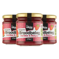 3X de Kleine Keuken Bio Aardbei en Biet Spread 170 gr