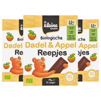 3X de Kleine Keuken Bio Dadel & Appelreepjes 75 gr